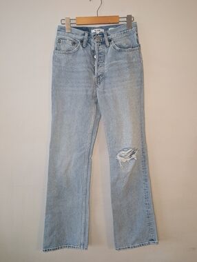 Re/Done Orginals 70s Bootcut Jeans with Knee Distress
